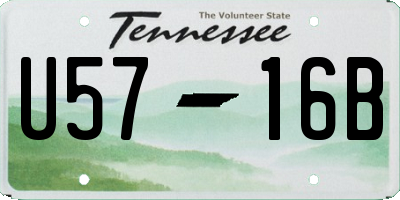 TN license plate U5716B