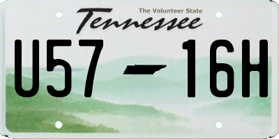 TN license plate U5716H