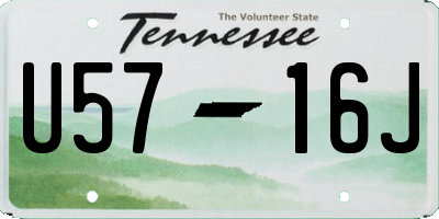 TN license plate U5716J