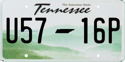 TN license plate U5716P
