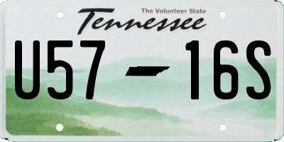 TN license plate U5716S