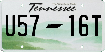 TN license plate U5716T