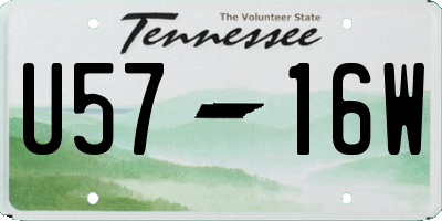 TN license plate U5716W