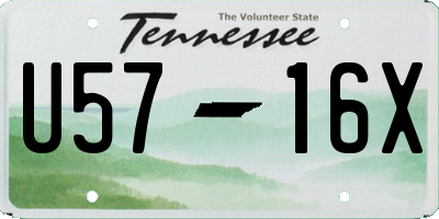 TN license plate U5716X