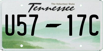 TN license plate U5717C