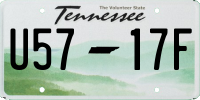 TN license plate U5717F