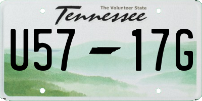 TN license plate U5717G