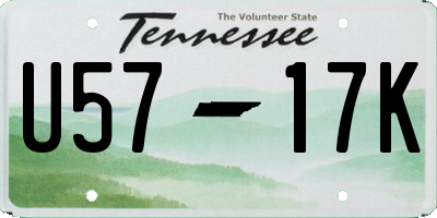 TN license plate U5717K