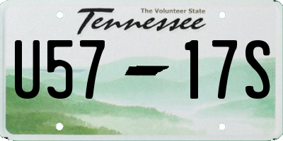 TN license plate U5717S