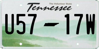 TN license plate U5717W