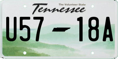 TN license plate U5718A
