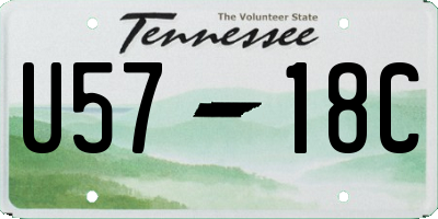TN license plate U5718C