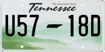 TN license plate U5718D