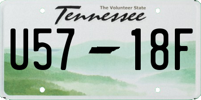 TN license plate U5718F