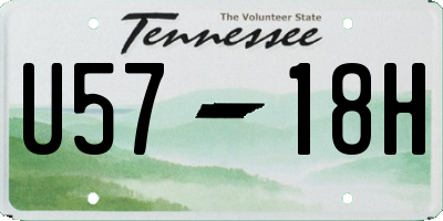 TN license plate U5718H