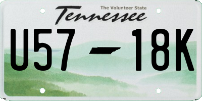 TN license plate U5718K