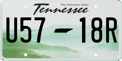 TN license plate U5718R