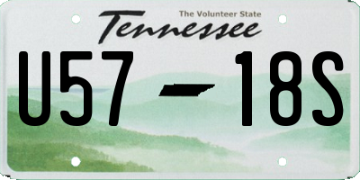 TN license plate U5718S