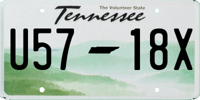 TN license plate U5718X