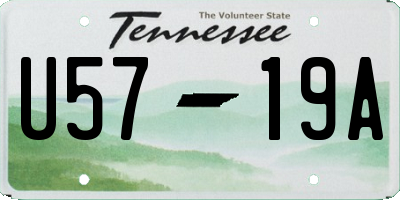 TN license plate U5719A