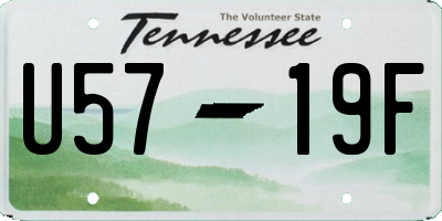 TN license plate U5719F