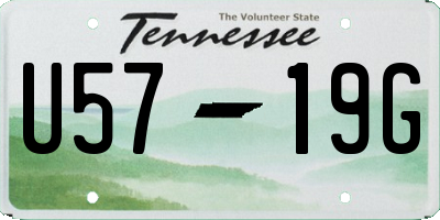TN license plate U5719G
