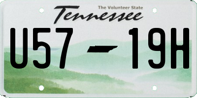 TN license plate U5719H