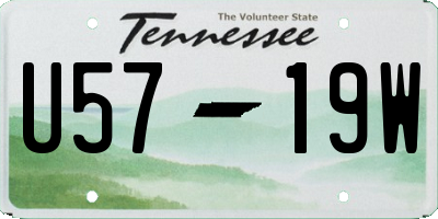 TN license plate U5719W
