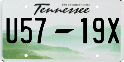 TN license plate U5719X
