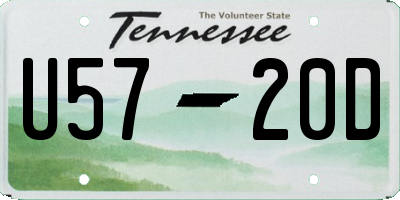 TN license plate U5720D