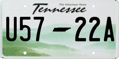TN license plate U5722A