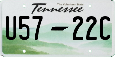 TN license plate U5722C