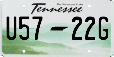 TN license plate U5722G