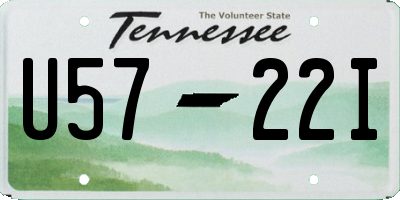 TN license plate U5722I