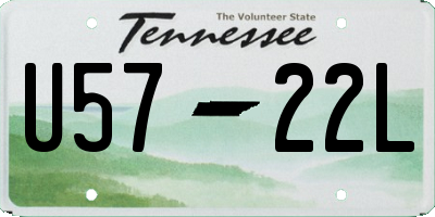 TN license plate U5722L