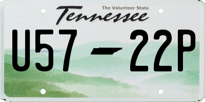 TN license plate U5722P