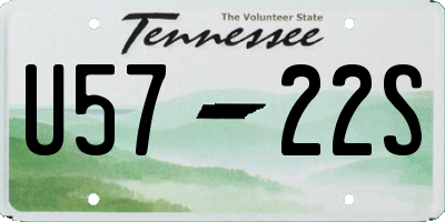 TN license plate U5722S