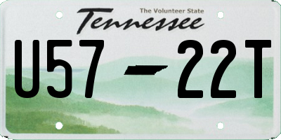 TN license plate U5722T