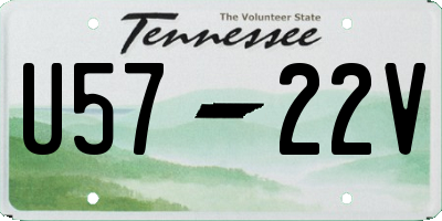 TN license plate U5722V