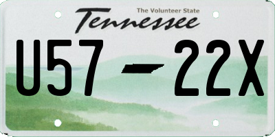 TN license plate U5722X