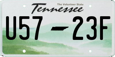 TN license plate U5723F