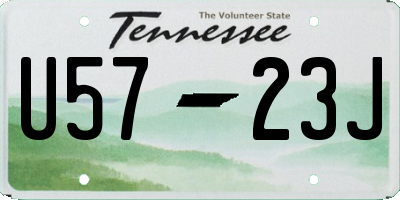 TN license plate U5723J