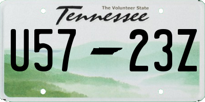 TN license plate U5723Z
