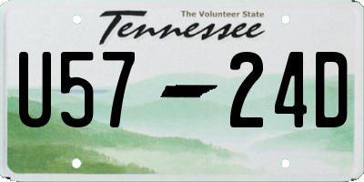 TN license plate U5724D
