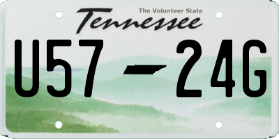 TN license plate U5724G