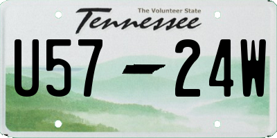 TN license plate U5724W