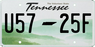 TN license plate U5725F