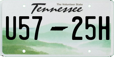 TN license plate U5725H