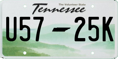 TN license plate U5725K