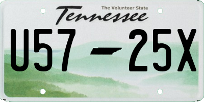 TN license plate U5725X